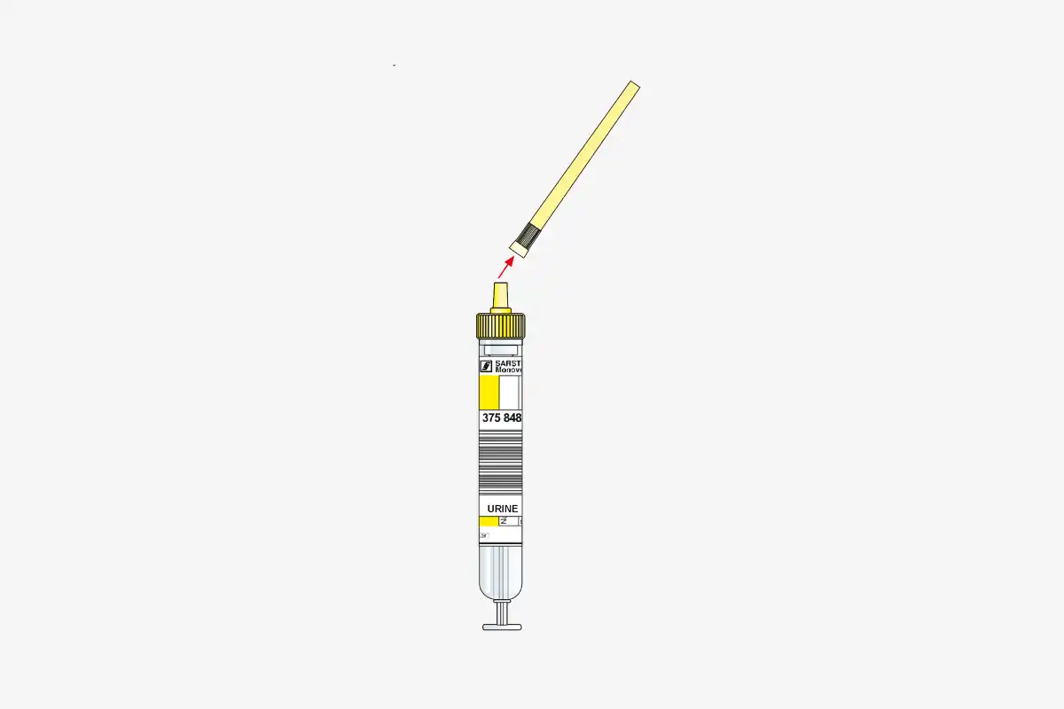 Image showing where to attach the straw