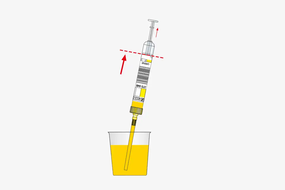 Image showing how to fill the sample from the container
