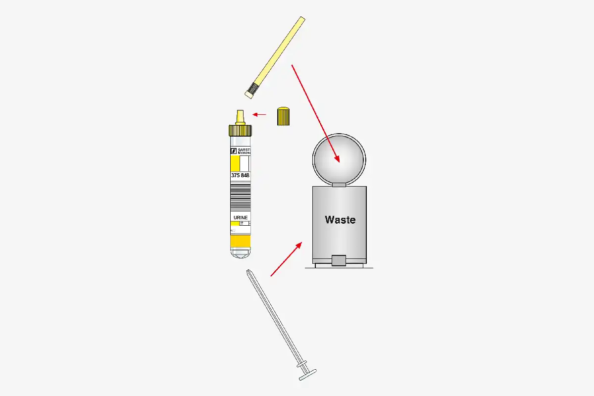 Image showing how to break the straw and replace the stopper